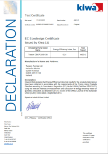 Tucson 6 Metre Oil Boiler Circulating Pump - KIWA Certificate